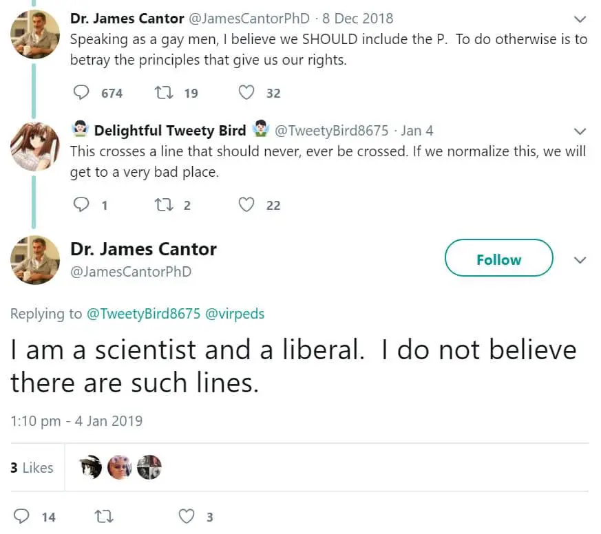 James Cantor's tweets